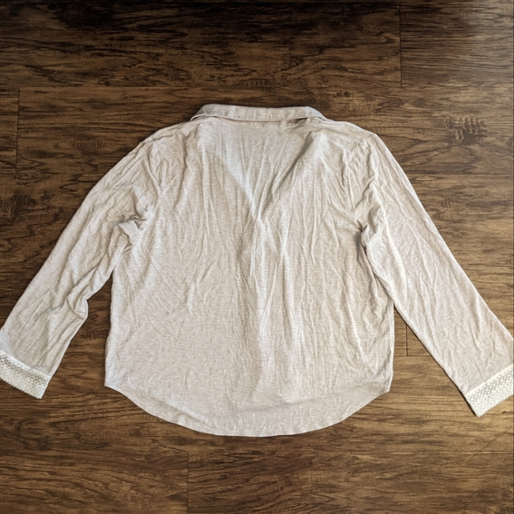 Victoria's Secret Neutral Pajama Top Button Down Modal Blend - Picture 8 of 11